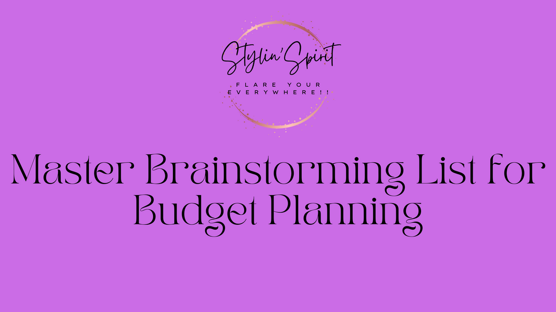 Blog posts Master Brainstorming List for Budget Planning