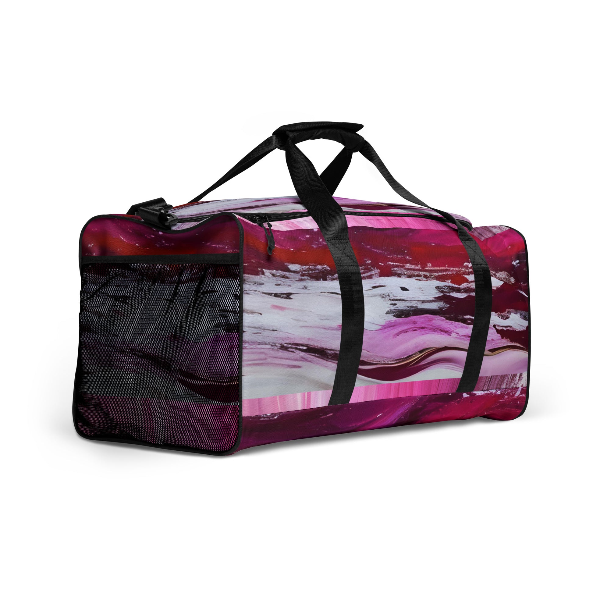 Duffle bag - Pink Paint Pour Dufle Bag Stylin' Spirit   