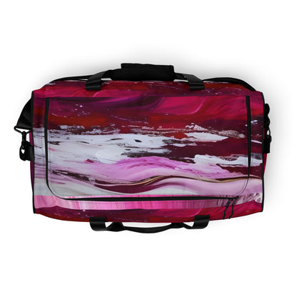 Duffle bag - Pink Paint Pour - Stylin Spirit