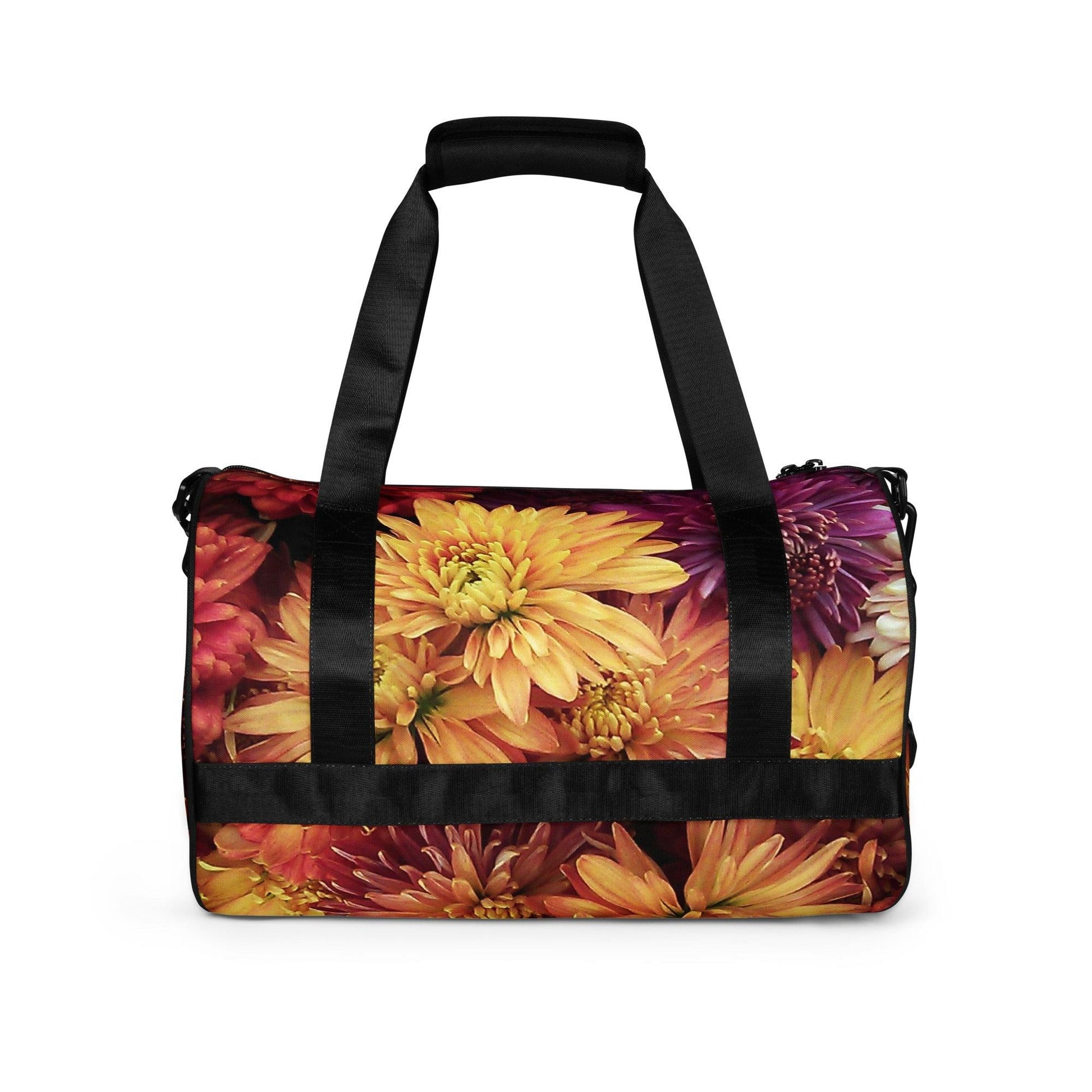 All - over print gym bag - Fall Flowers - Stylin Spirit