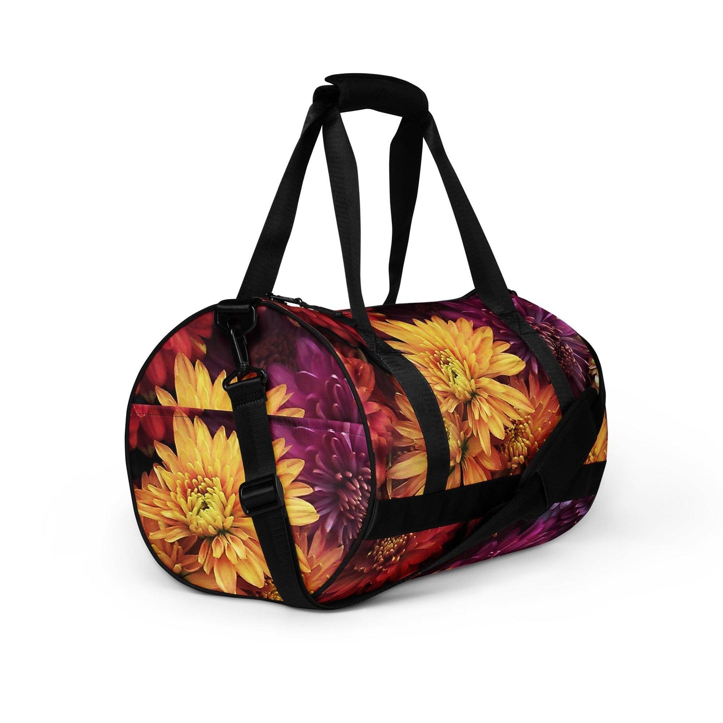 All - over print gym bag - Fall Flowers - Stylin Spirit