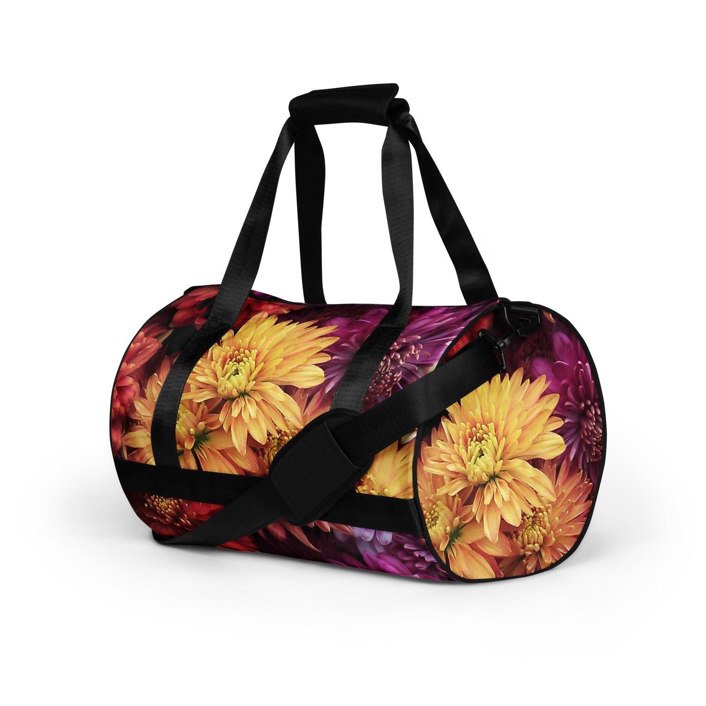 All - over print gym bag - Fall Flowers - Stylin Spirit