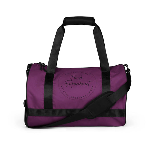 All - over print gym bag - Purple - Female Empowerment - Stylin Spirit