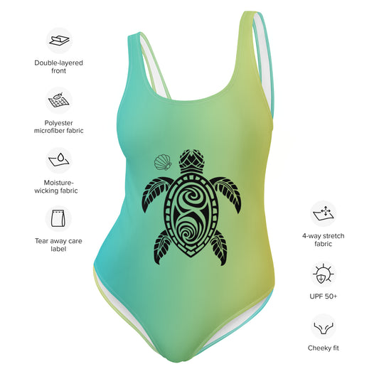 One-Piece Swimsuit - Turtle