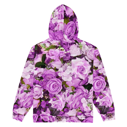Unisex zip hoodie - Lavender Flowers