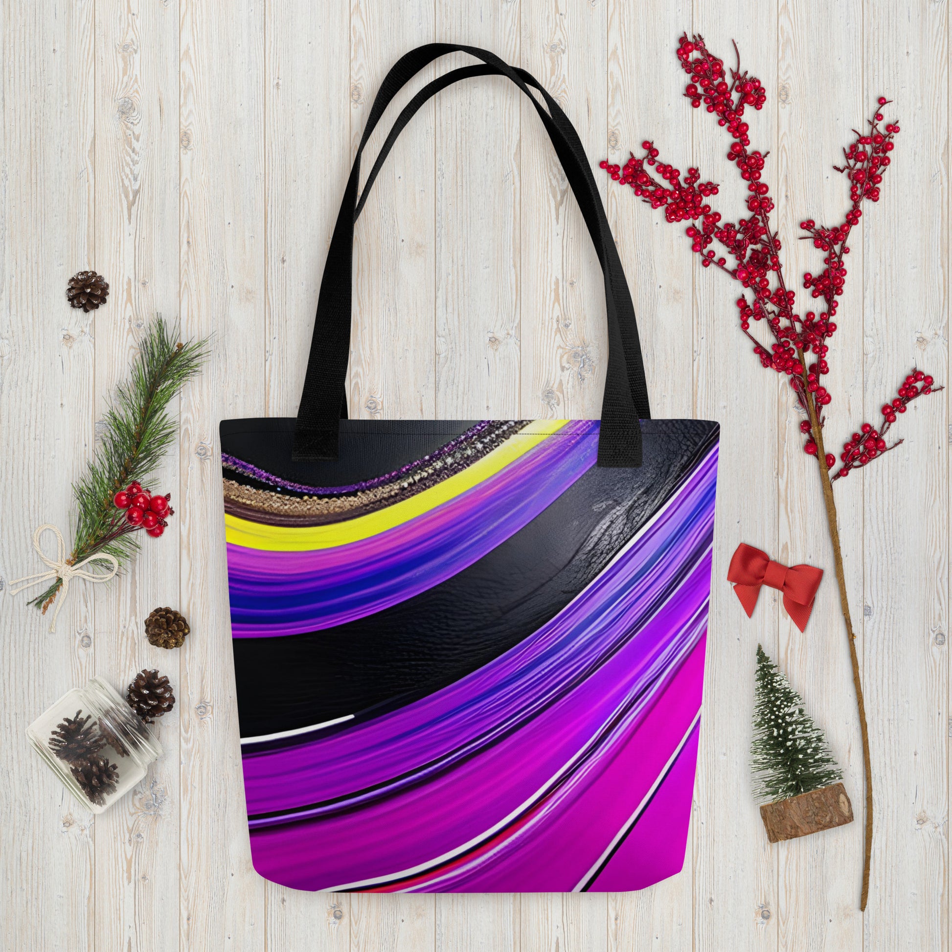 Tote bag - Purple Paint Pour Tote Bag Stylin' Spirit Default Title  