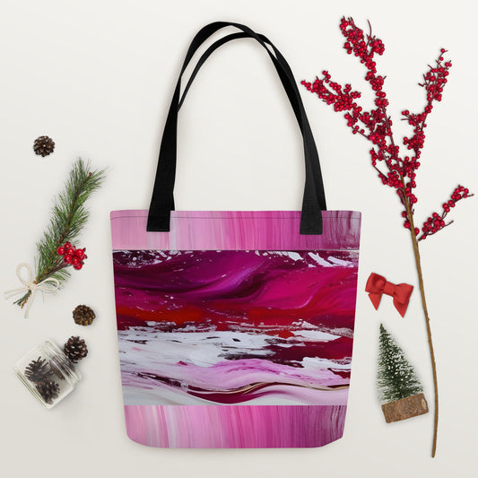 Tote bag - Pink Paint Pour Tote Bag Stylin' Spirit   