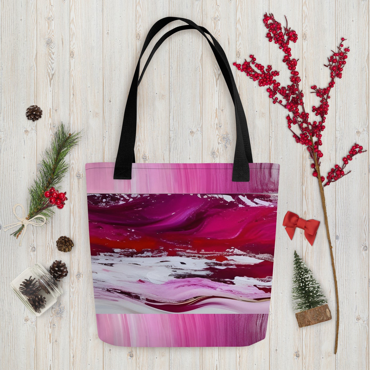 Tote bag - Pink Paint Pour - Stylin Spirit