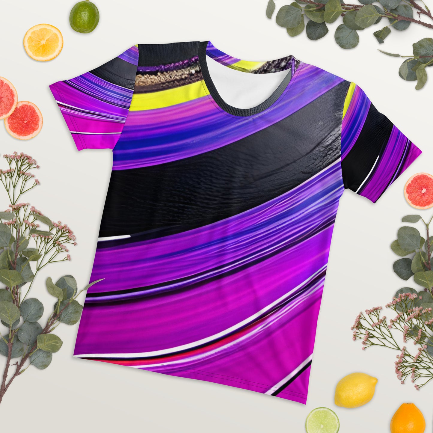 Women's T-shirt - Purple Paint Pour T-shirt Stylin' Spirit   