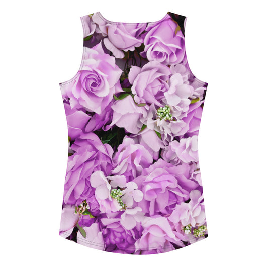 Sublimation Cut & Sew Tank Top - Lavender Flowers