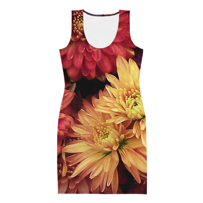 Bodycon dress - Fall Flowers - Stylin Spirit