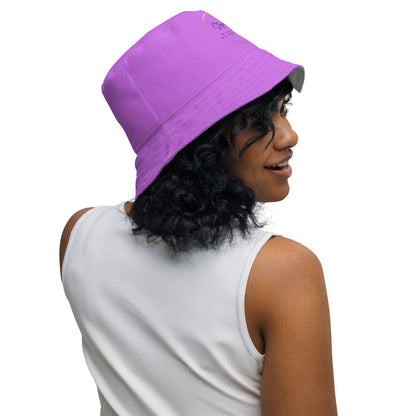 Reversible bucket hat - Stylin' Spirit Logo & Purple Roses - Stylin Spirit