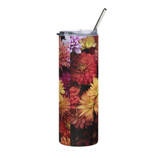 Stainless steel tumbler - Fall Flowers Tumbler Stylin' Spirit Default Title  