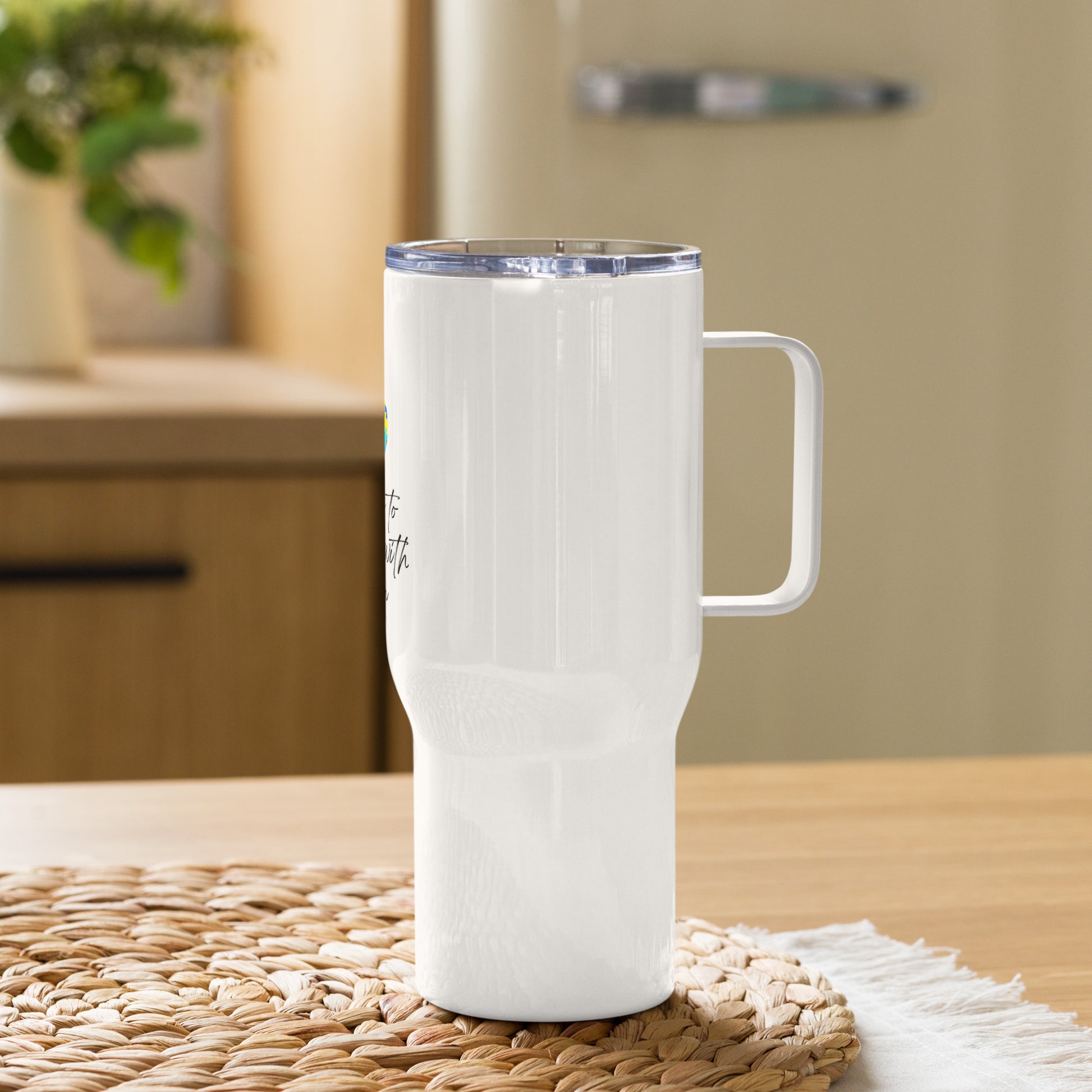 Travel mug with a handle - Autism Awareness Mug Stylin' Spirit   