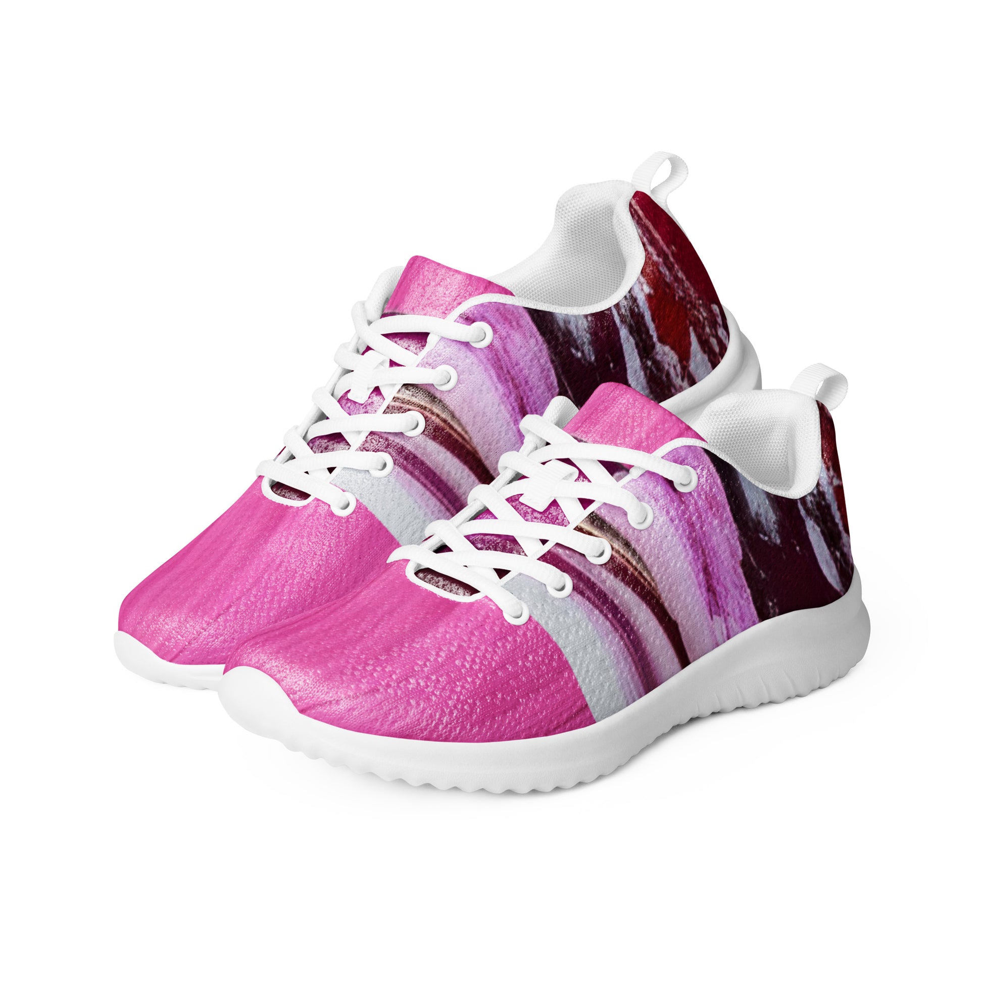 Women’s athletic shoes - Pink Paint Pour - Stylin Spirit