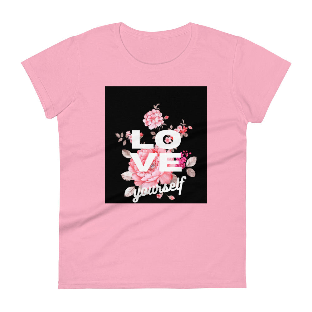 Women's short sleeve t-shirt - Love Yourself T-shirt Stylin' Spirit Charity Pink S 