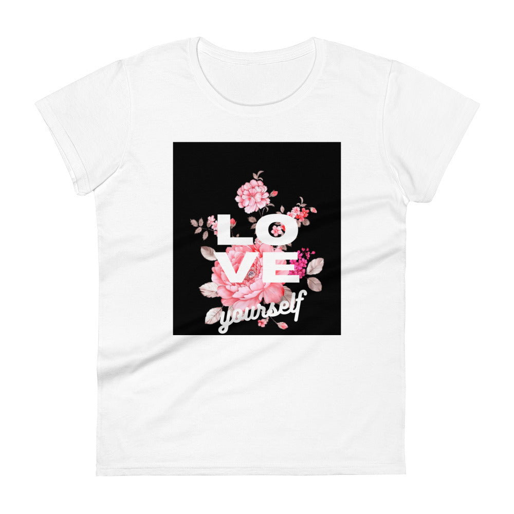 Women's short sleeve t-shirt - Love Yourself T-shirt Stylin' Spirit White S 