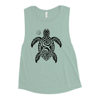 Ladies’ Muscle Tank - Turtle