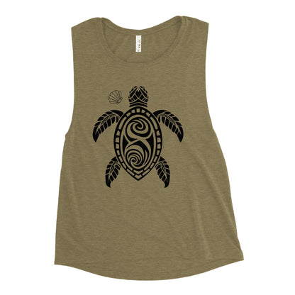 Ladies’ Muscle Tank - Turtle