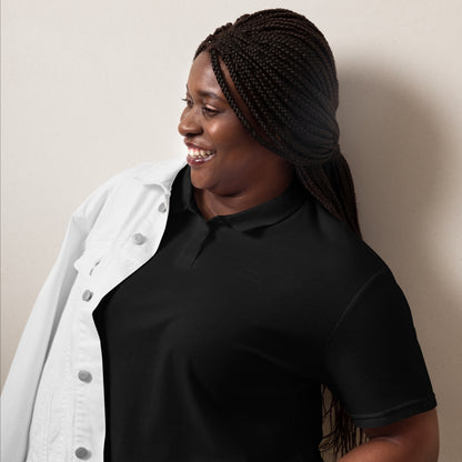 Women’s pique polo shirt - Female Empowerment Polo Shirt Stylin' Spirit Black S 