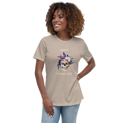 Women's Relaxed T-Shirt - Happy Spooky Day - Stylin Spirit