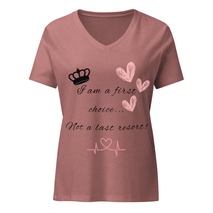 Women’s relaxed v-neck t-shirt - First Choice