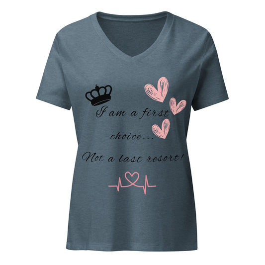 Women’s relaxed v-neck t-shirt - First Choice