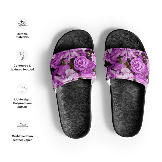 Women's slides - Lavender Flowers