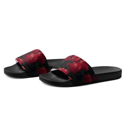 Women's slides - Red Flowers Sandals Stylin' Spirit   