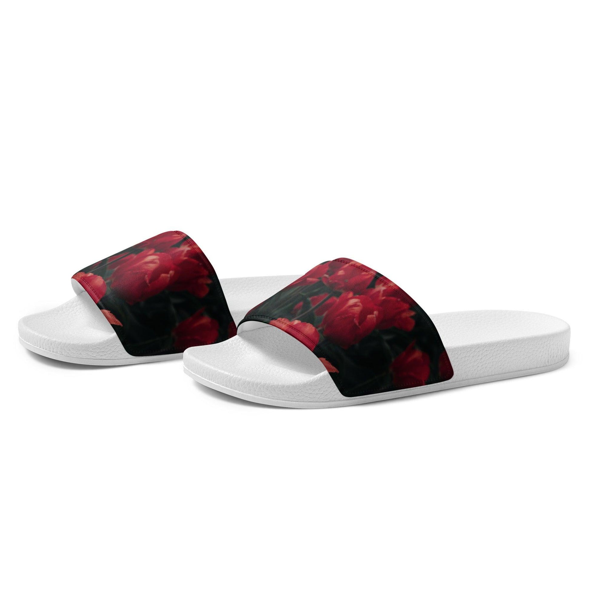 Women's slides - Red Flowers - Stylin Spirit