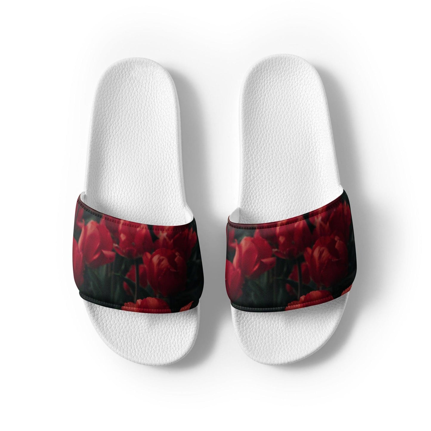 Women's slides - Red Flowers - Stylin Spirit