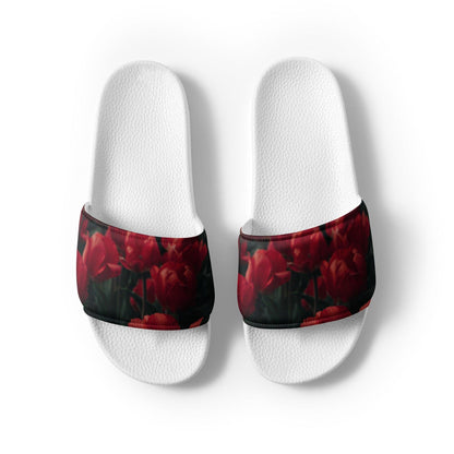 Women's slides - Red Flowers - Stylin Spirit