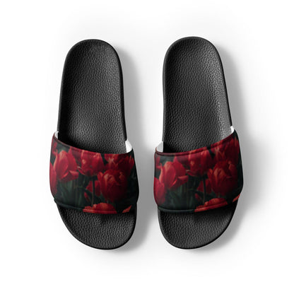 Women's slides - Red Flowers - Stylin Spirit