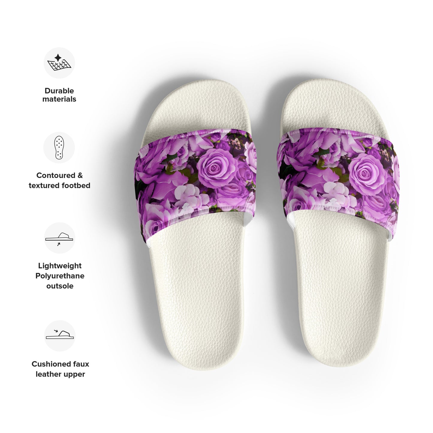 Women's slides - Lavender Flowers