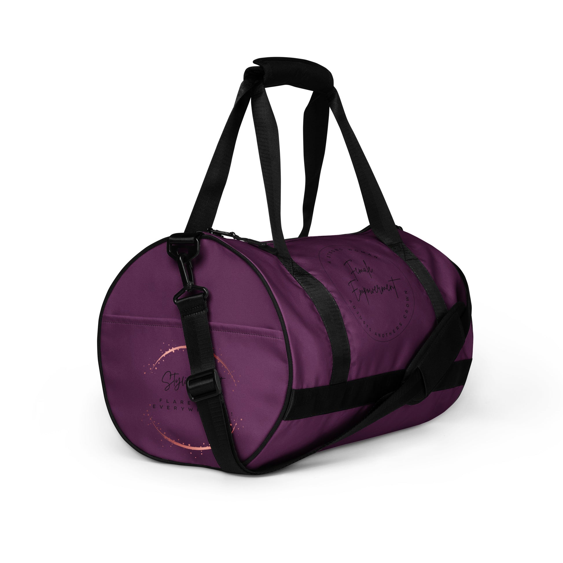 All-over print gym bag - Purple - Female Empowerment Bag Stylin' Spirit   