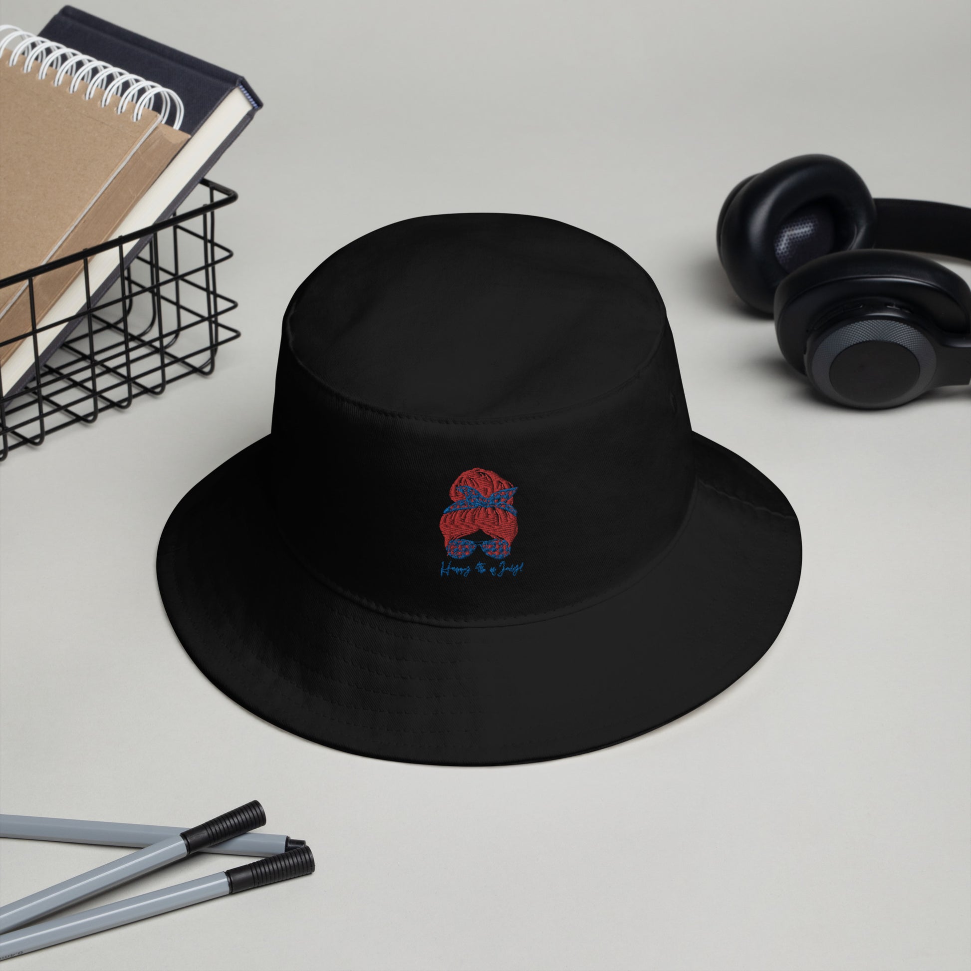 Bucket Hat - 4th of July Image Bucket Hat Stylin' Spirit Black  