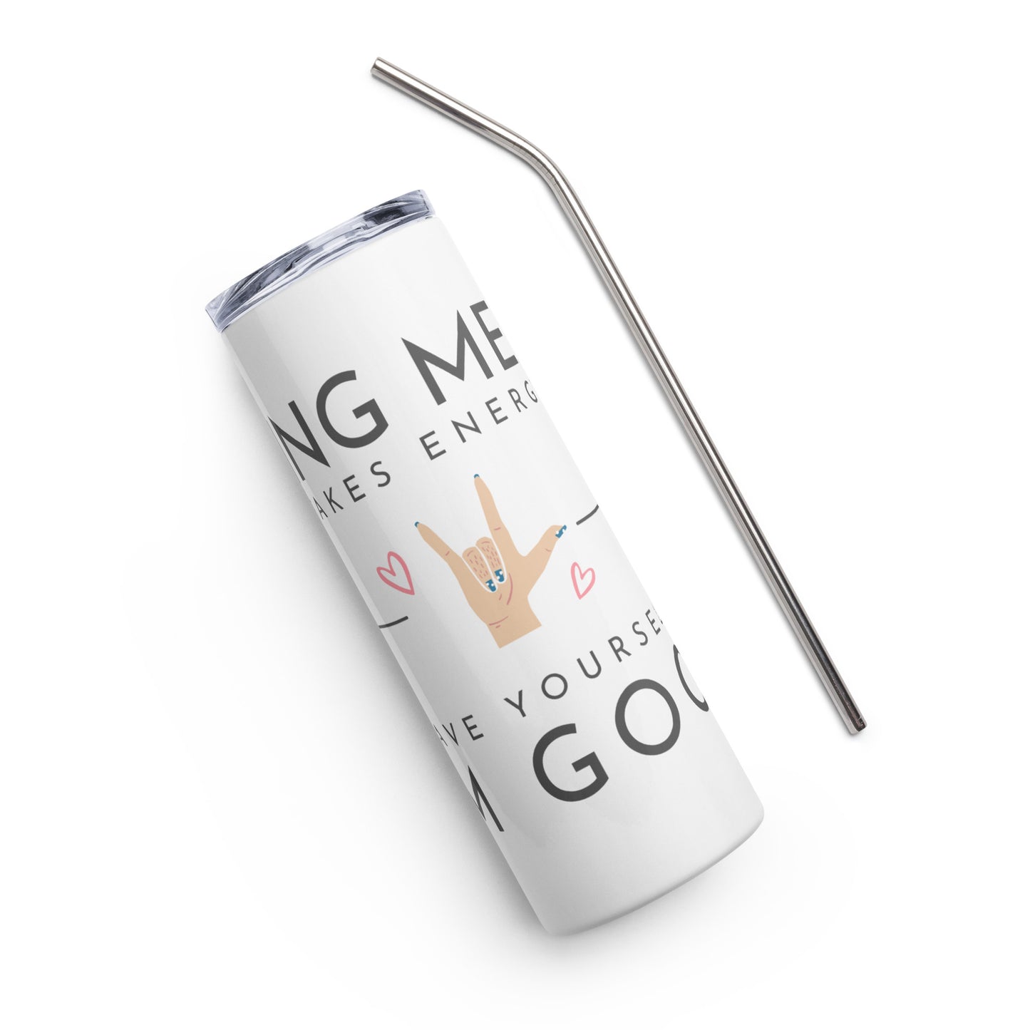 Stainless steel tumbler - Being Mean Hand Tumbler Stylin' Spirit White  