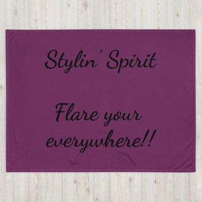 Throw Blanket - Stylin' Spirit Logo Blanket Stylin' Spirit 60″×80″  