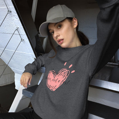 Unisex Sweatshirt - First Coice Pink Heart - I'm a First Choice Not a Last Resort Sweatshirt Stylin' Spirit Dark Heather S 