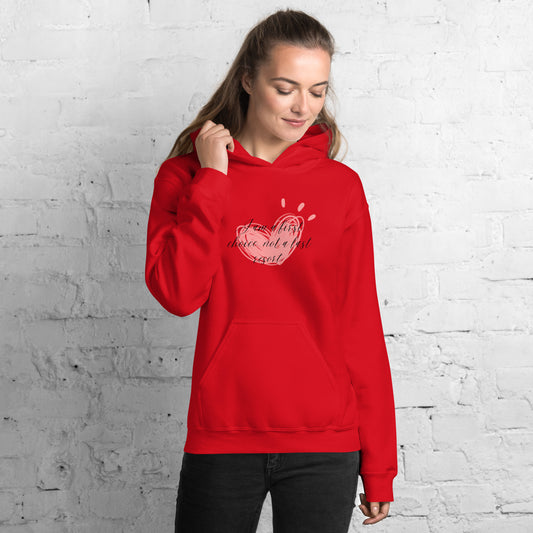 Unisex Hoodie - If Choice Pink Heart Hoodie Stylin' Spirit Red S 