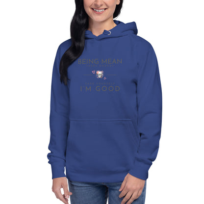 Unisex Hoodie - Being Mean Skull Hoodie Stylin' Spirit Team Royal S 