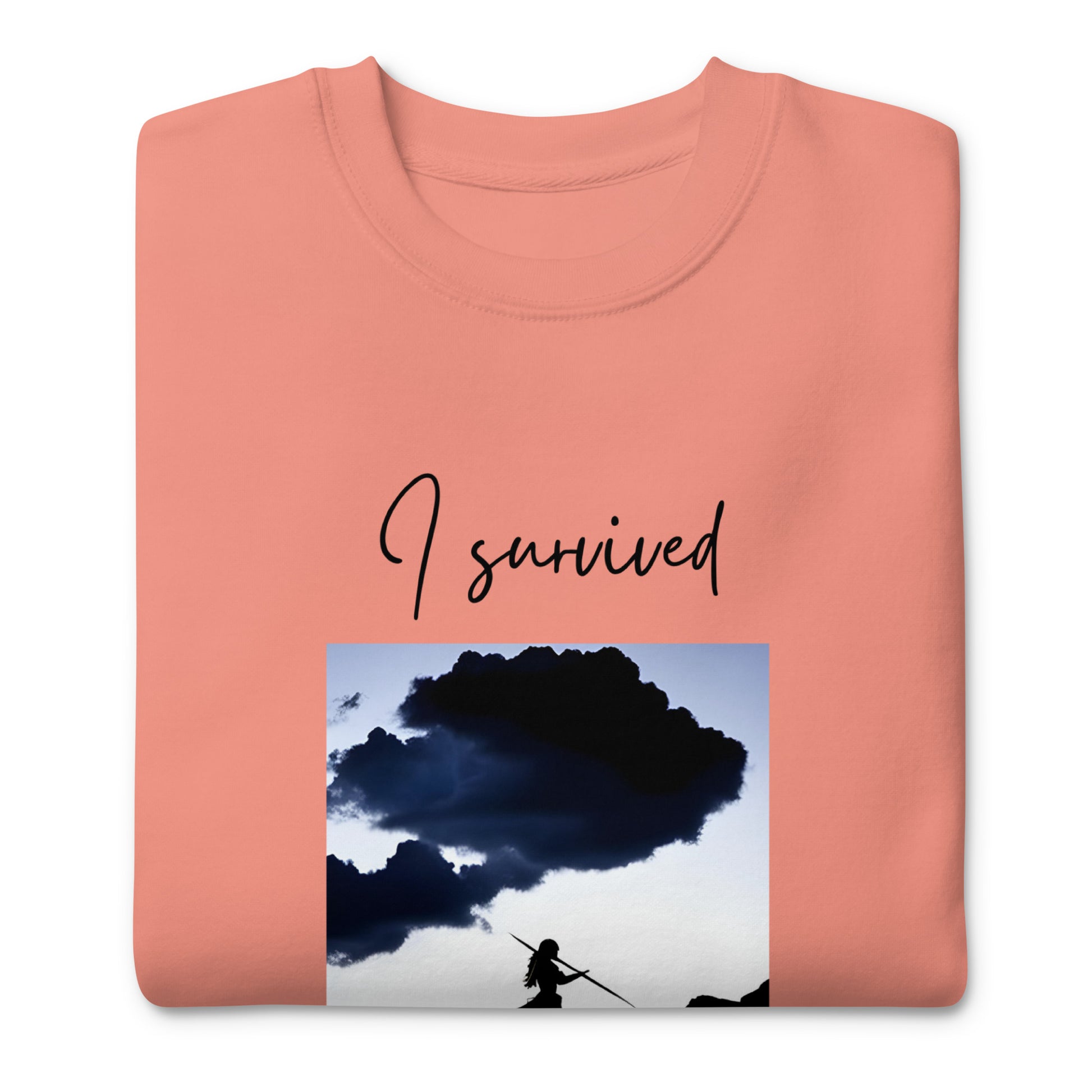 Unisex Premium Sweatshirt - I Survived - Female Empowerment Sweatshirt Stylin' Spirit Dusty Rose S 