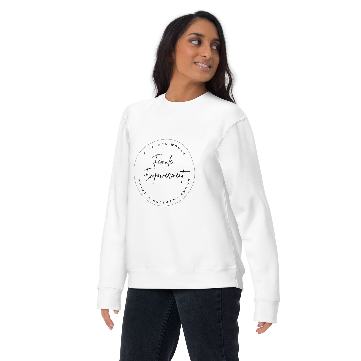 Unisex Premium Sweatshirt - Female Empowerment Sweatshirt Stylin' Spirit White S 