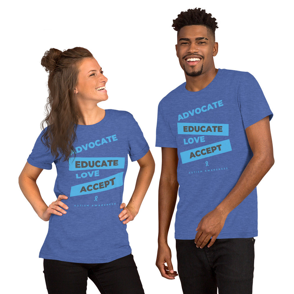 Unisex t-shirt - Autism Advocacy T-shirt Stylin' Spirit Heather True Royal S 