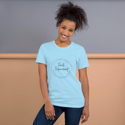 Unisex t-shirt - Celebrate Female Empowerment T-shirt Stylin' Spirit Ocean Blue S 