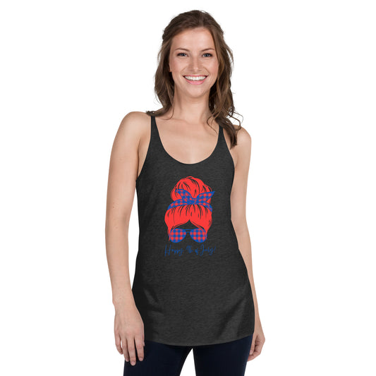 Women's Racerback Tank - Happy 4th of July Tank Top Stylin' Spirit Vintage Black XS 